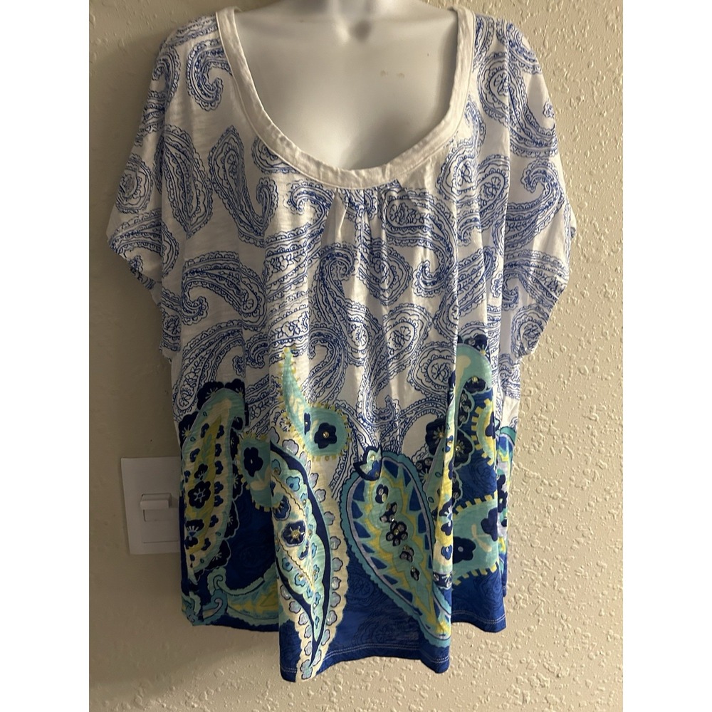 New 2X Designer Originals Sequin Embellished Top #1144*10**